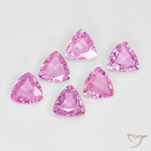 Rosado púrpura real Zafiro Gema - 0.2ct Forma trillón (ID: 357644)