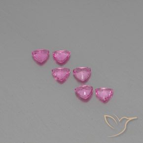 Sapphire Gemstones in 4.2 x 4.1 mm Size for Sale, Sapphire Stones in Medium Pink Color