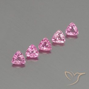 1.69 ctw Pink Sapphire Stones, Natural Sapphire in Trillion Facet Shape for Sale
