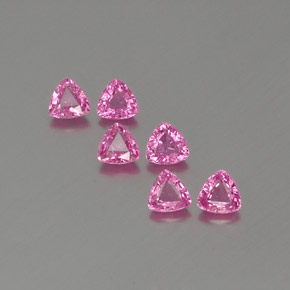 Intense Pink Сапфир Камень - 0.3ct Огранка Триллион Фасетная (ID: 358329)