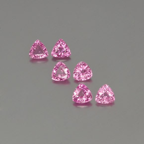 Ярко-розовый Сапфир Камень - 0.3ct Огранка Триллион Фасетная (ID: 358332)