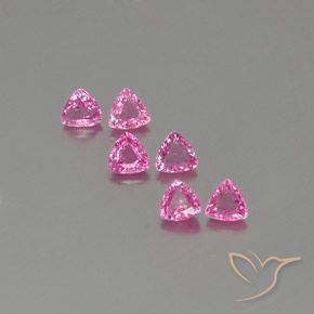6個 ピンクピンクサファイアロット6個 重量合計1 81カラット 平均 各0 3カラット サイズ4 X 4 Mm 色 ホットピンク モース硬度9 デイリーウェアジュエリーに適しています 木曜日の宝石