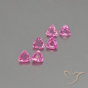 1.81 ctw Pink Sapphire Stones, Natural Sapphire in Trillion Facet Shape for Sale