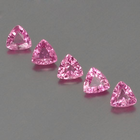 pink Saphir Edelstein - 0.3ct Trillantschliff (ID: 358434)