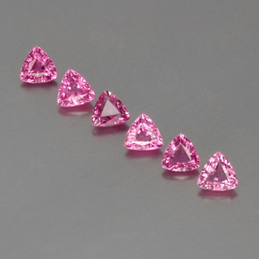 Rosa scuro Zaffiro Gem - 0.3ct Sfaccettatura trilliant (ID: 358435)