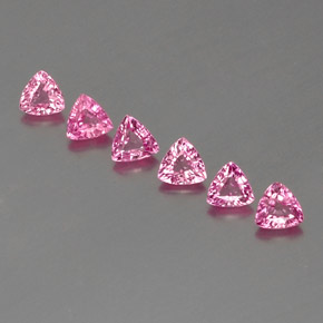Rosado intenso Zafiro Gema - 0.3ct Forma trillón (ID: 358436)