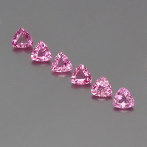 Rosa hot Zaffiro Gem - 0.3ct Sfaccettatura trilliant (ID: 358437)
