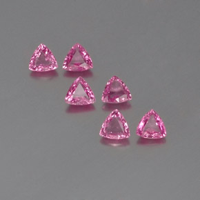Темно-розовый Сапфир Камень - 0.3ct Огранка Триллион Фасетная (ID: 358442)