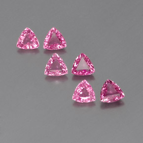 Medium Pink Sapphire Gem - 0.3ct Trillion Facet (ID: 358498)