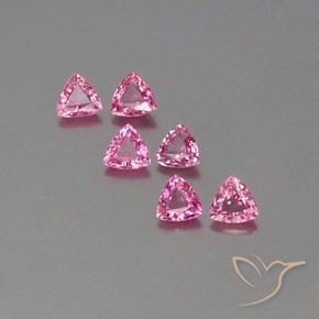 Bubblegum Pink Сапфир Камень - 0.3ct Огранка Триллион Фасетная (ID: 358502)