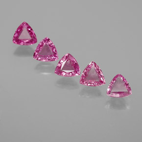 tiefrosa Saphir Edelstein - 0.3ct Trillantschliff (ID: 358852)