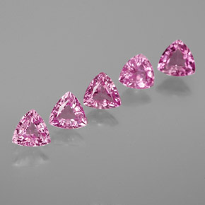 Rosa oscuro Zafiro Gema - 0.3ct Forma trillón (ID: 358853)