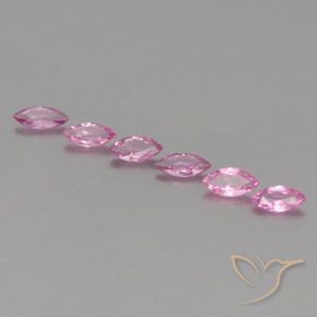 1.37 ctw Pink Sapphire Gemstones, Sapphire Gems in Marquise Facet Shape for Sale.