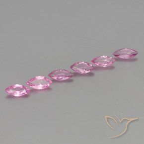 1.37 ctw Pink Sapphire Stones, Natural Sapphire in Marquise Facet Shape for Sale
