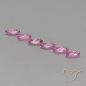 Sapphire Gemstones in 5.9 x 3 mm Size for Sale, Sapphire Stones in Deep Pink Color