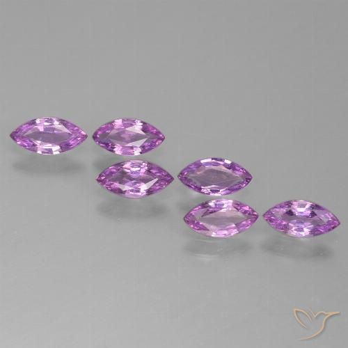 1.45 ct Loose Purple Sapphire, 5.9 x 3 mm Marquise Cut From Tanzania, Photo A
