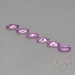 Sapphire Gemstones in 6 x 3.1 mm Size for Sale, Sapphire Stones in Pinkish Purple Color