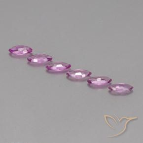 Sapphire Gemstones in 5.9 x 2.9 mm Size for Sale, Sapphire Stones in Pinkish Purple Color