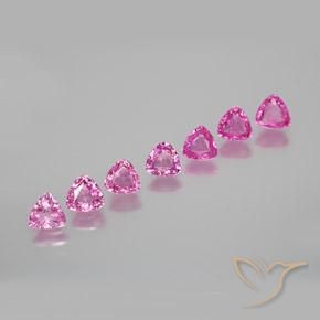 1.73 ctw Pink Sapphire Stones, Natural Sapphire in Trillion Facet Shape for Sale