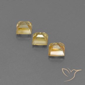 Sapphire Gemstones in 4.2 x 4.1 mm Size for Sale, Sapphire Stones in Golden Color