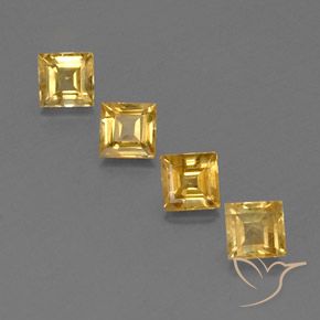 Medium Golden Sapphire Gem - 0.6ct Square Facet (ID: 358961)