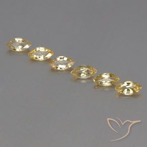 1.92 ct Loose Yellow Sapphire, 6 x 3.1 mm Marquise Cut From Tanzania, Photo A