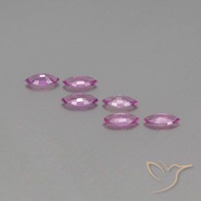 Sapphire Gemstones in 6 x 2.9 mm Size for Sale, Sapphire Stones in Medium Purple Color