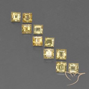 Dorado Zafiro Gema - 0.2ct Forma cuadrada (ID: 359129)