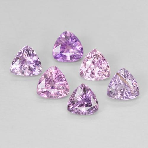 Rosado claro Zafiro Gema - 0.2ct Forma trillón (ID: 359158)