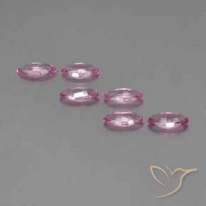 Sapphire Gemstones in 6 x 3.1 mm Size for Sale, Sapphire Stones in Light Reddish Purple Color