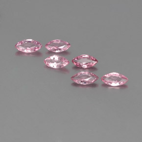 Rose clair Saphir gemme - 0.2ct Marquise facette (ID: 359289)