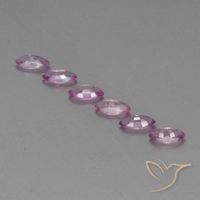 Sapphire Gemstones in 6 x 3.2 mm Size for Sale, Sapphire Stones in Light Pinkish Violet Purple Color