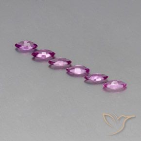 Sapphire Gemstones in 6.1 x 3.1 mm Size for Sale, Sapphire Stones in Light Purple Color