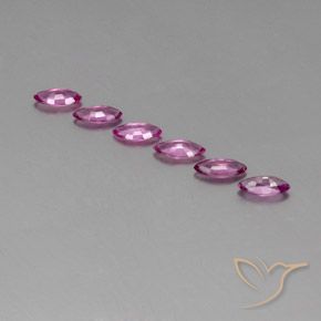 Sapphire Gemstones in 5.8 x 2.9 mm Size for Sale, Sapphire Stones in Purple-Pink Color