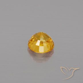Sapphire Gemstone in 5 mm (calibrated) Size for Sale, Sapphire Stone in Golden Color