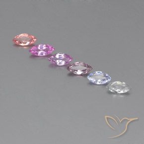 Multicolor Sapphire Gem - 0.2ct Marquise Facet (ID: 359659)