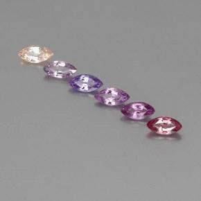 Multicolor Sapphire Gem - 0.3ct Marquise Facet (ID: 359829)