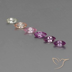 Multicolor Sapphire Gem - 0.3ct Marquise Facet (ID: 359831)