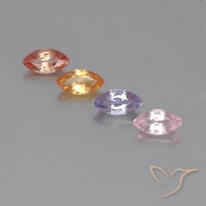 マルチカラー サファイア 宝石 - 0.4ct マーキーズファセット (ID: 359904)