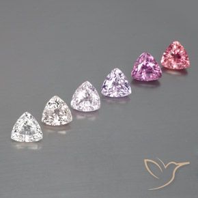 Multicolor Sapphire Gem - 0.3ct Trillion Facet (ID: 360066)
