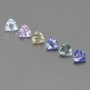 Многоцветный Сапфир Камень - 0.3ct Огранка Триллион Фасетная (ID: 360227)