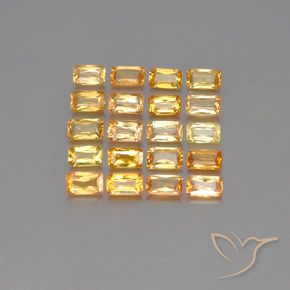 6.80 ctw Golden Sapphire Gemstones, Sapphire Gems in Octagon / Scissor Cut Shape for Sale.