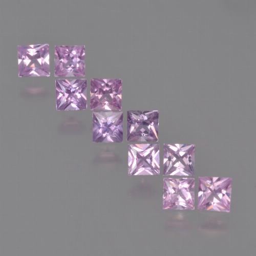 Pinkish Purple Sapphire Gem - 0.1ct Princess-Cut (ID: 361262)