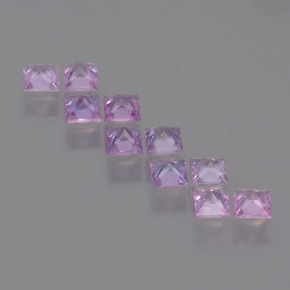 Sapphire Gemstones in 2.9 x 2.8 mm Size for Sale, Sapphire Stones in Pinkish Purple Color