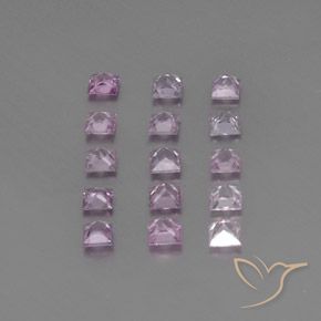 Sapphire Gemstones in 2.6 x 2.5 mm Size for Sale, Sapphire Stones in Medium-Light Pink Color