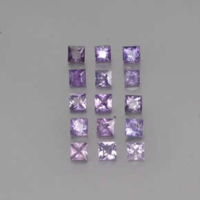 Medium-Light Purplish Violet Сапфир Камень - 0.1ct Огранка Принцесса (ID: 361476)