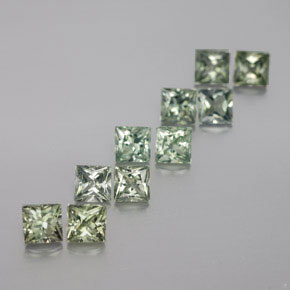 Light Forest Green Saphir Edelstein - 0.3ct Prinzess-Schliff (ID: 362207)