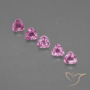 Intense Pink Zaffiro Gem - 0.2ct Sfaccettatura trilliant (ID: 363586)