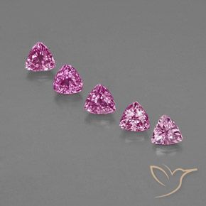 Темно-розовый Сапфир Камень - 0.4ct Огранка Триллион Фасетная (ID: 363588)
