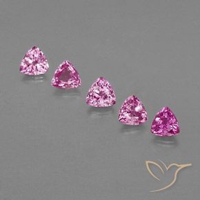 Royal Purple Pink Сапфир Камень - 0.3ct Огранка Триллион Фасетная (ID: 363589)